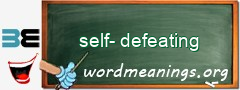 WordMeaning blackboard for self-defeating